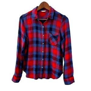 Aeropostale Plaid Shirt Red, Blue, & Black Women's Size Large